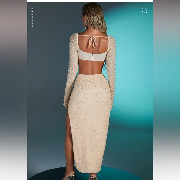 NWT | Oh Polly Bordeaux Set in Sand | size M | never worn - Picture 4 of 4